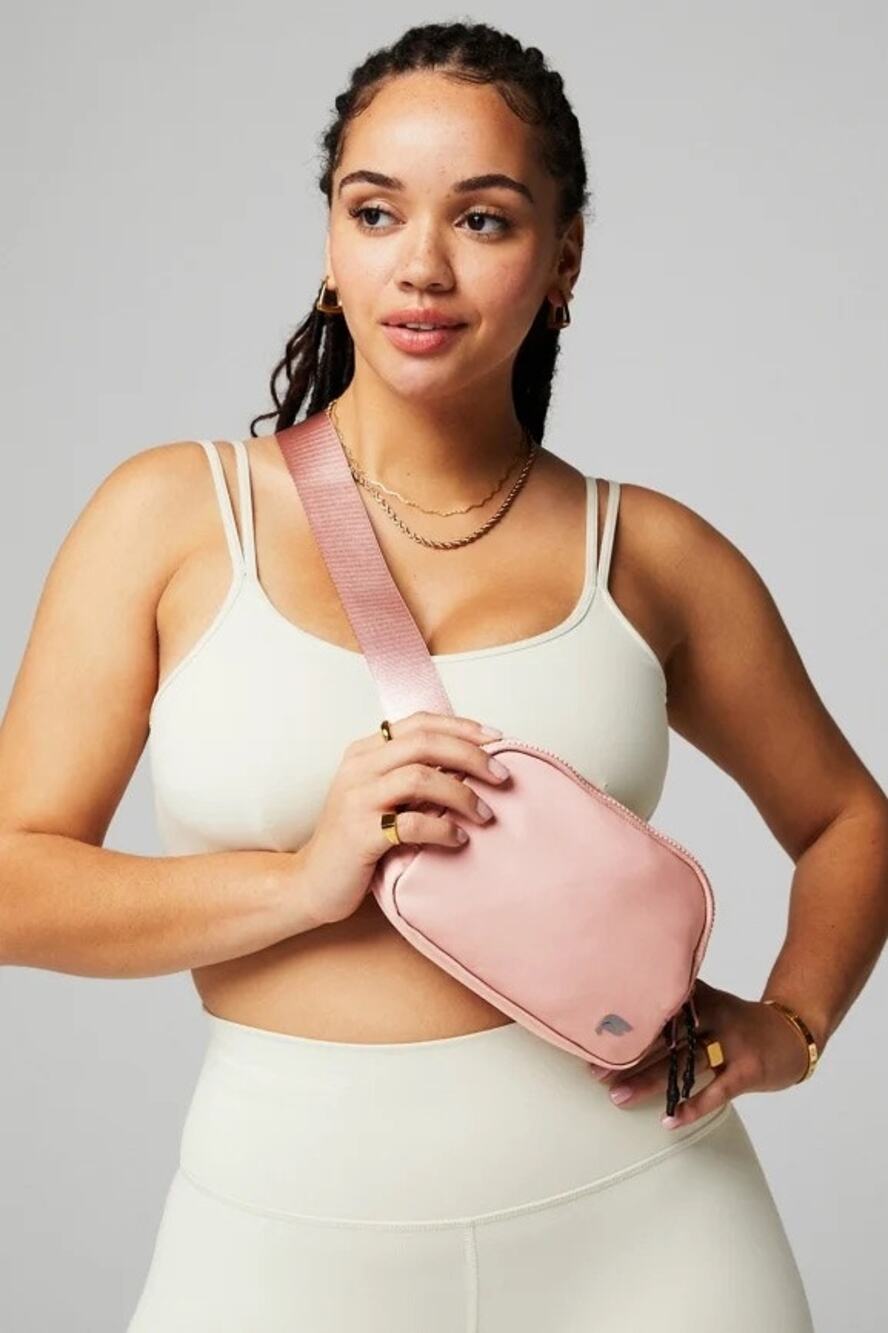 New Fabletics The Belt Bag Pink Slate O/S